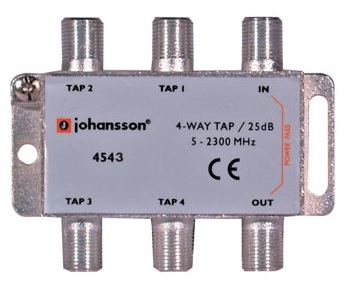 Odgałęźnik antenowy 4-krotny 5-2300 MHz Johansson 4542 25dB