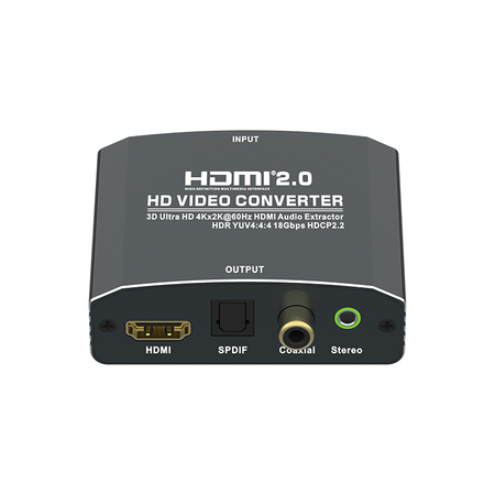 Rozgałęźnik HDMI na HDMI 2.0 + Audio 5.1 SPDIF, coaxial, AUX 4Kx2K@60Hz Spacetronik SPH-AE09