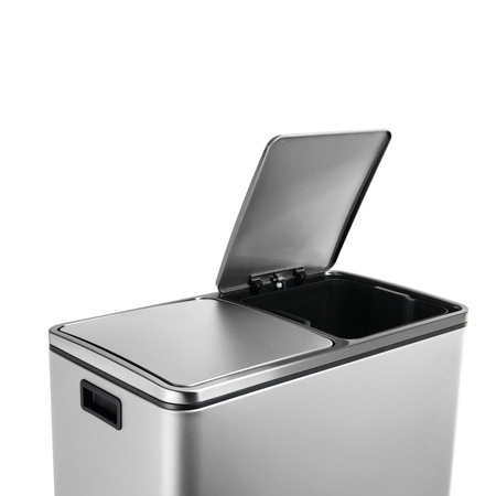 Funky Trash Can Silver Black Spacetronik Podwójny