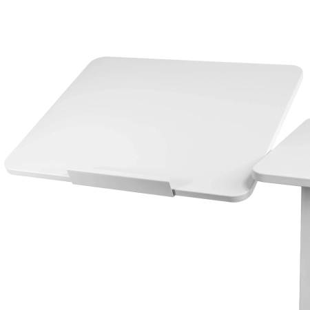 Zestaw wypoczynkowy fotel Spacetronik Flax 04M beżowy + stolik regulowany BUDDY