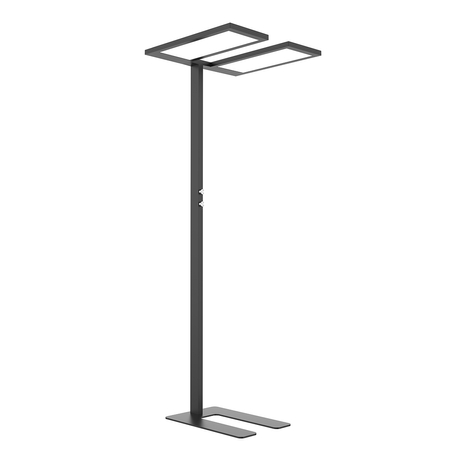 Podwójna lampa podłogowa biurowa GLOW D24 Czarna