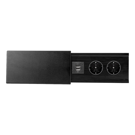 Gniazdo wpuszczane rozsuwane do blatu Spacetronik SPS-S24B V2 COMPACT
