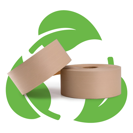 Eko taśma zbrojona z pulpy drzewnej aktywowana wodą 70 mm / 182 m Bublaki BT-W703R (10 szt.)