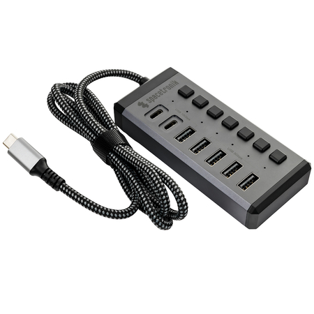 Hub 7xUSB z włącznikami Spacetronik SPU-M18 - zdjęcie 2