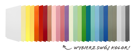 Lakierowana magnetyczna tablica do pisania 75x115cm wybór kolorów