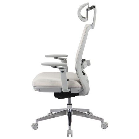 Fotel ergonomiczny biurowy 5D z podnóżkiem Spacetronik Albert Beżowy