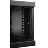 Szafa RACK 19'' 4U 450mm CZARNA Szklane drzwi