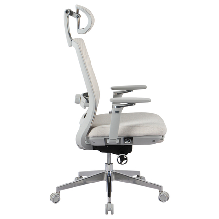 Fotel ergonomiczny biurowy 5D z podnóżkiem Spacetronik Albert Beżowy