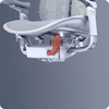 Ergonomiczny fotel biurowy Spacetronik SPRINGLE 66, czarny, rozkładany