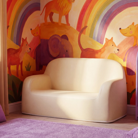 Zestaw mebli dziecięcych Spacetronik – stolik SPEX201 i sofa SPC-XD-24 waniliowy