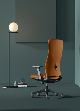 Krzesło biurowe ergonomiczne Spacetronik HAVARD-02 brązowe