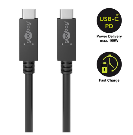 USB-C 3.2 Gen2x2 100W 20Gb/s PD Goobay Kabel 1m - zdjęcie 2
