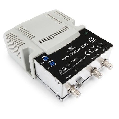 Wzmacniacz budynkowy z prekorekcją charakterystyki kabla Spacetronik SPA-28SG LTE (Terra HA126)