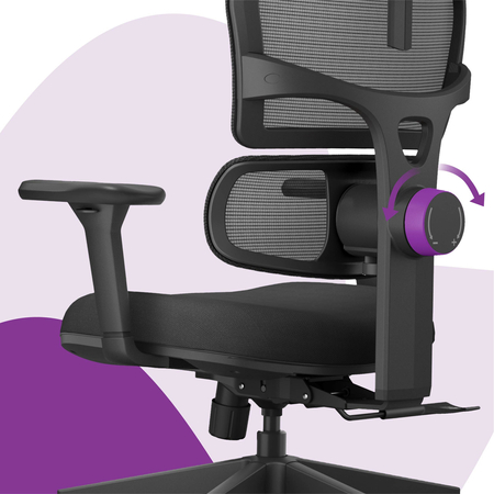 Ergonomiczny fotel Spacetronik LUMBO 33 Czarny Outlet B+