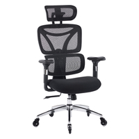 Regulowany Fotel biurowy obrotowy 4D NERO Czarny