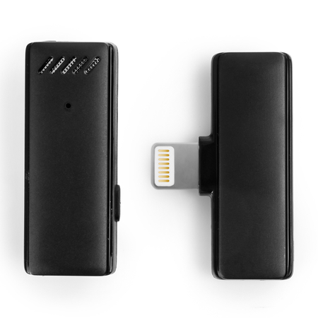 Bezprzewodowy mikrofon krawatowy z etui Apple Lightning IOS iPhone Spacetronik SPU-WM11L