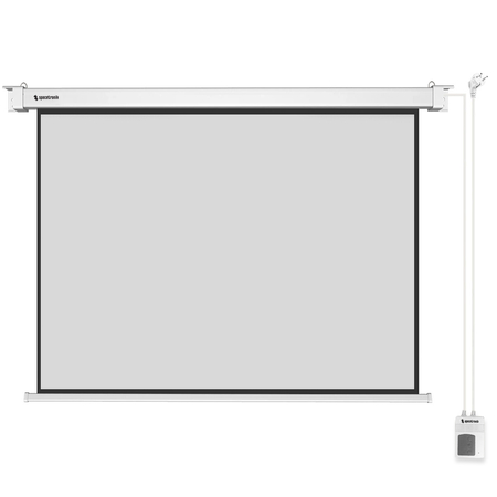 Zestaw ekran elektryczny PVC EASY VIEW uchwyt projektora transmiter i pilot