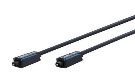 CLICKTRONIC Toslink optisches Kabel + ad. Buchse 5m