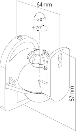 Lautsprecher-Wandhalterung 35kg Goobay weiß x2