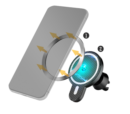 Autohalterung mit Magsafe + Ring 15W Ladegerät - zdjęcie 2