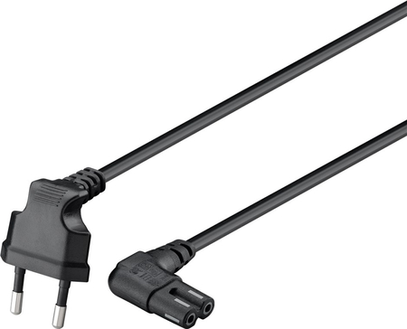 C7 Goobay achteckiges Stromkabel 2x90 schwarz 3m - zdjęcie 2