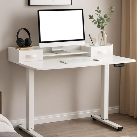 Biurko Elektrycznie Regulowane 120x60 z półkami