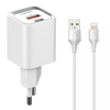 USB 20W PD QC3.0 Ladegerät USB-A Lightning Kabel
