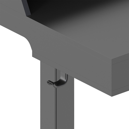 Mobile Singlel-Motor Sit-Stand Desk with Divider