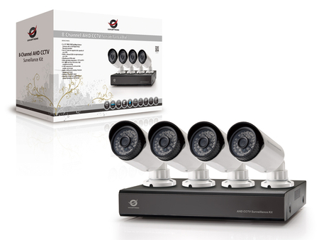 CCTV KIT AHD 8CH DVR 4x 720P Kameras 1TB
