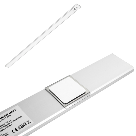 Bezprzewodowa lampa LED Czujnik ruchu 80cm Srebrna