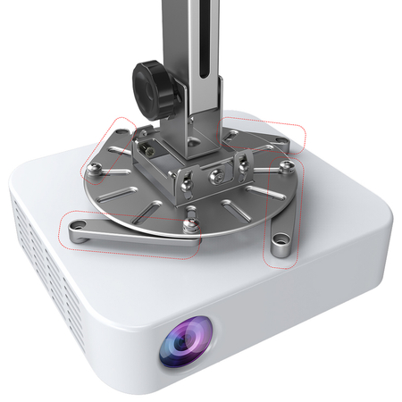 Universal projector ceiling mount bracket