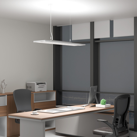 Lampa wisząca do biura LED GLOW D24 7200 lm Biała - zdjęcie 2