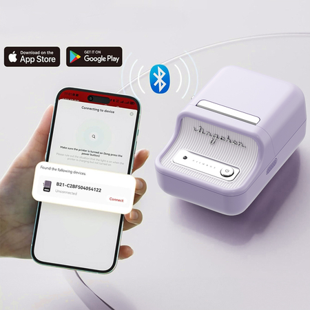 Drukarka etykiet Niimbot B21 PRO fioletowa