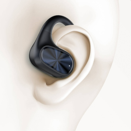 Bezprzewodowe słuchawki OWS kostne LDNIO T07 z Bluetooth 5.3, Redukcja Szumów, Etui 500mAh, czarne - zdjęcie 2