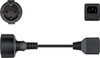Kabel przedłużacz gniazdo AC Schuko - gniazdo C14 (komputerowe) Goobay 0,2m