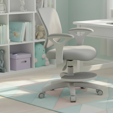 Zestaw dla dziecka regulowane biurko 112×60 z półką + ergonomiczne krzesło Spacetronik XD - zdjęcie 2