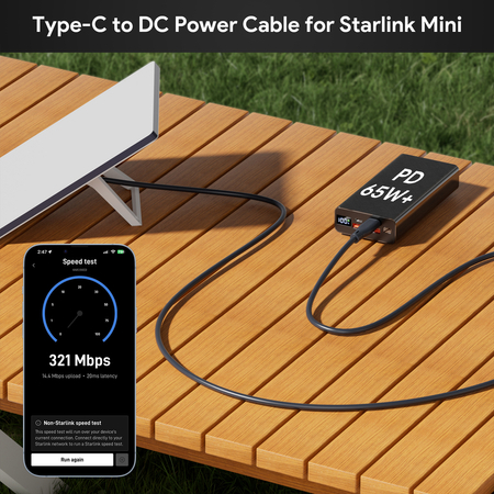 Spacetronik SSK1 Kabel zasilania USB-C na DC 10m