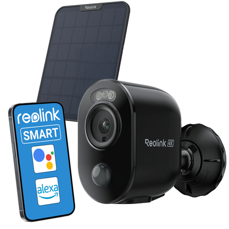 Kamera zewnętrzna solarna Reolink Argus 3 Ultra Wi-Fi czarny