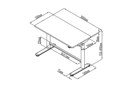 Biurko regulowane elektrycznie dla dziecka Spacetronik XD 100x50 cm (różowe) SPE-X112P
