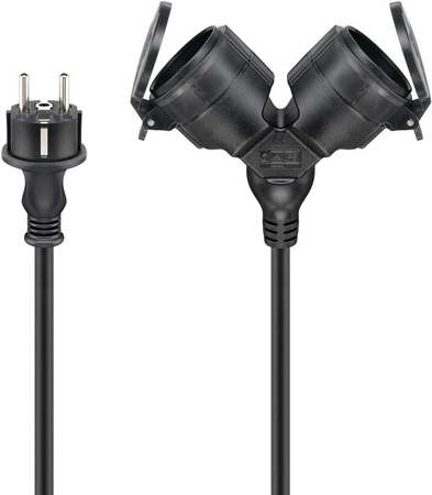 Goobay elektrisches Verlängerungskabel 2x Steckdose 5m