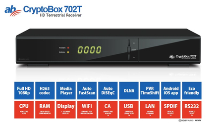 AB CryptoBox 702T DVB-T2/C H.265