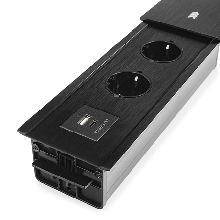 Gniazdo do blatu rozsuwane Spacetronik SPS-S24CB V2 z ładowarką USB-C+USB-A
