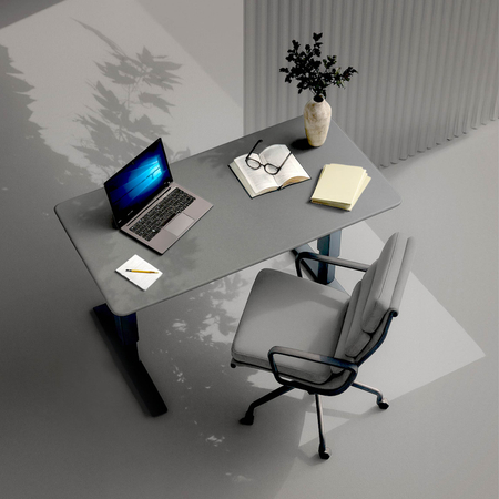 Blat MDF malowany proszkowo 160x80x2.5 Steel Grey