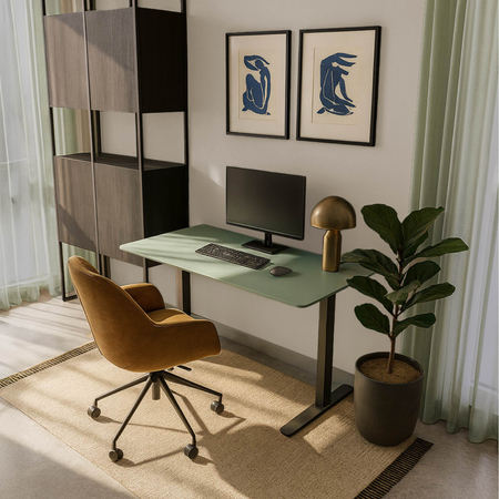 Blat MDF malowany proszkowo 160x80x2.5 Sage Green