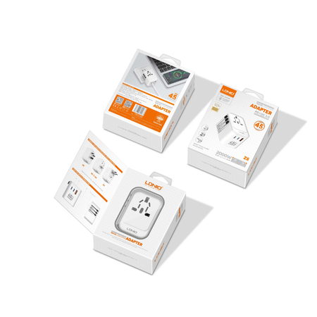 GaN 45W 2xUSB-C USB-A Universal-Reiseadapter - zdjęcie 2