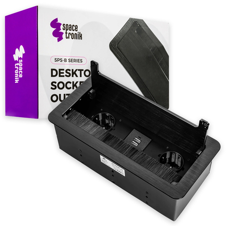 Spacetronik SPS-B24B V2 Arbeitsplattensteckdose Öffnung