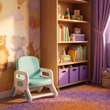 Zestaw mebli dziecięcych Spacetronik – stolik SPEX201 i krzesełko SPC-XD-22 niebieski