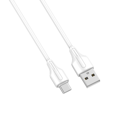 Kabel do szybkiego ładowania USB-A / USB-C 1m 2,1A biały LS541C