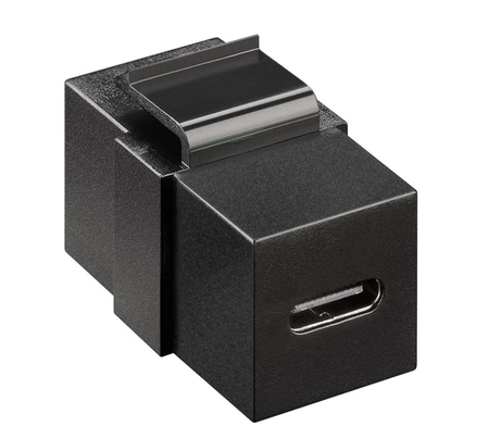 Keystone-Stecker USB-C Kabelverlängerung schwarz - zdjęcie 2