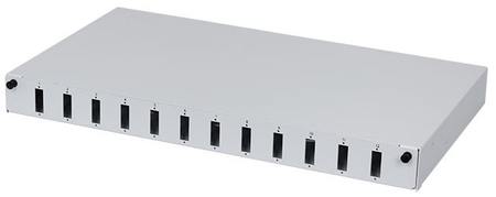 Przełącznica światłowodowa 19" 1U 12xSC Duplex Szara stała